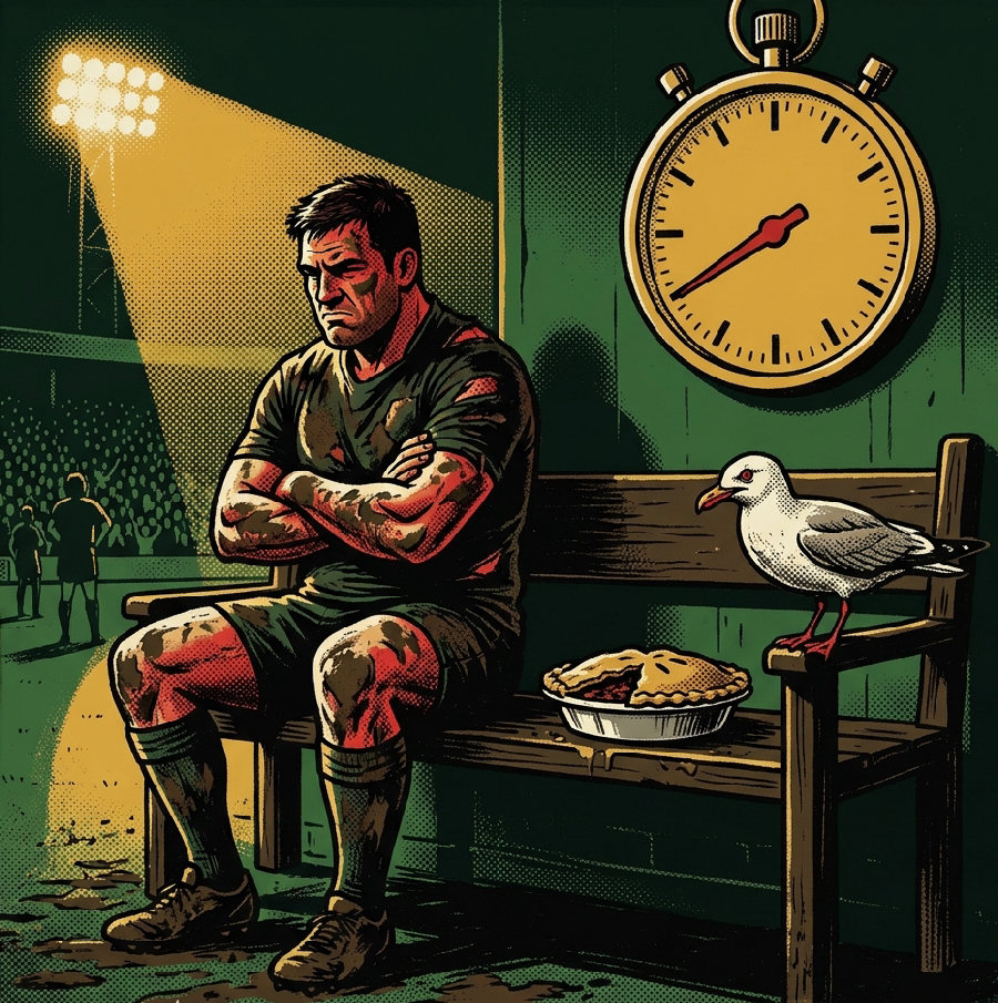 A player sulking in the sin bin